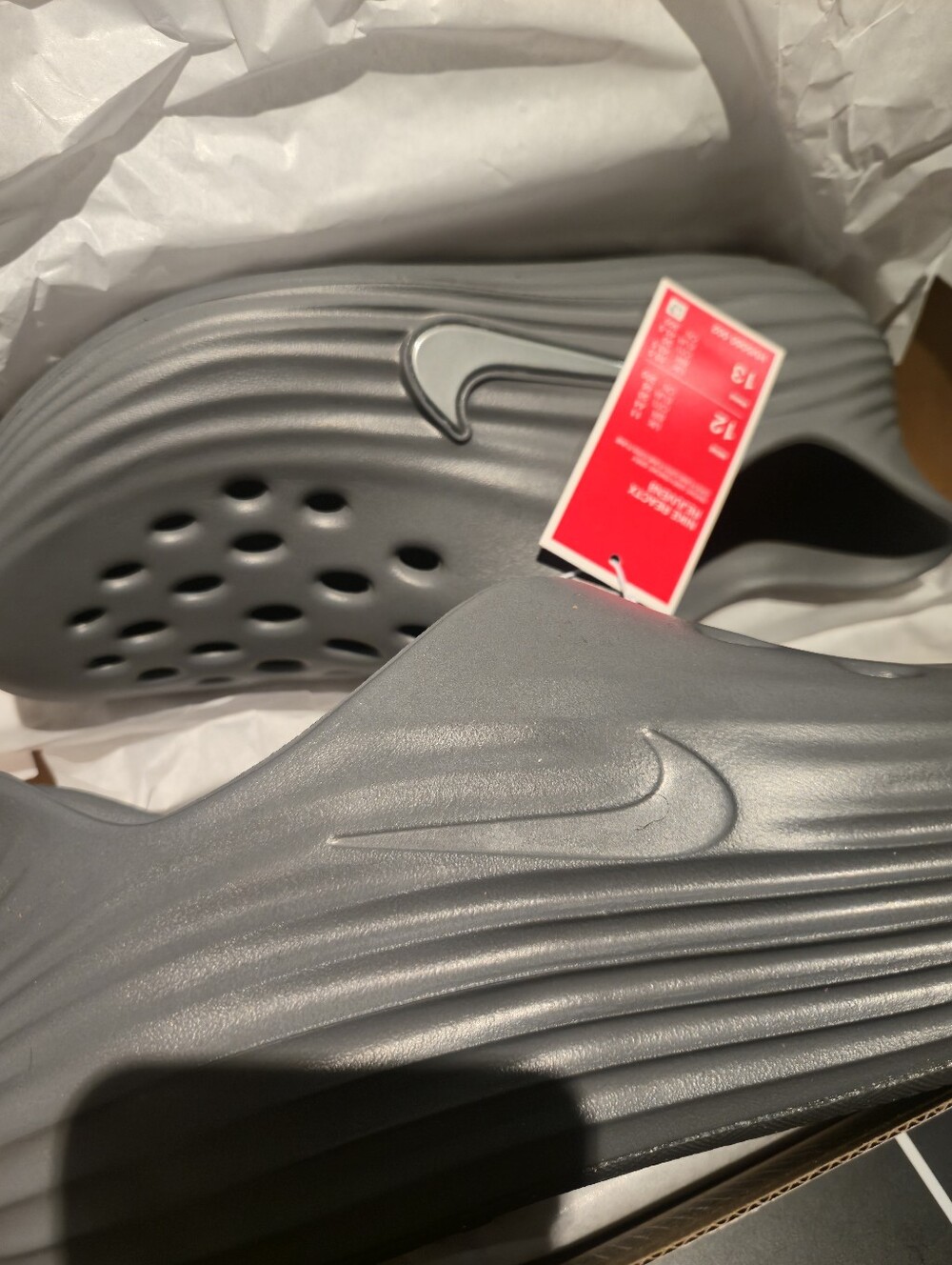 Nike Rejuven8 Grey Sculpted Foam Slides